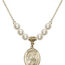 Saint Sarah Crystal Necklace | 3/4 inch | 6mm Beads   14kt Gold Filled