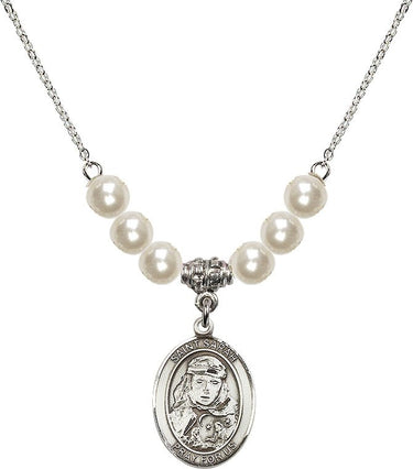 St. Sarah Crystal Necklace | 3/4 inch | 6mm Beads