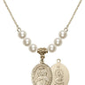 Scapular Crystal Necklace | 3/4 inch | 6mm Beads   14kt Gold Filled
