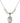 Saint Sebastian Crystal Necklace | 3/4 inch | 6mm Beads   Sterling Silver