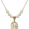 Our Lady Star of the Sea Crystal Necklace | 3/4 inch | 6mm Beads   14kt Gold Filled