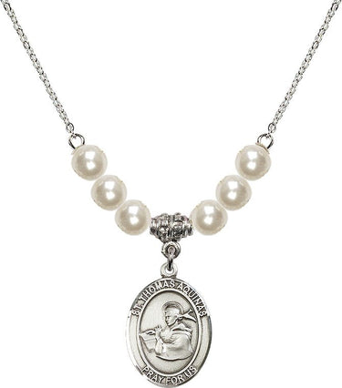 St. Thomas Aquinas Crystal Necklace | 3/4 inch | 6mm Beads