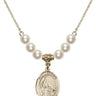 Saint Veronica Crystal Necklace | 3/4 inch | 6mm Beads   14kt Gold Filled