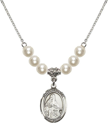 St. Veronica Crystal Necklace | 3/4 inch | 6mm Beads