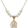 Saint John of God Crystal Necklace | 3/4 inch | 6mm Beads   14kt Gold Filled