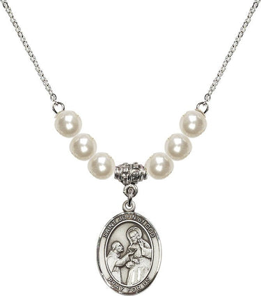 St. John of God Crystal Necklace | 3/4 inch | 6mm Beads