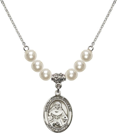 Collar de cristal de Santa Julia Billiart | 3/4 pulgada | Cuentas de 6 mm | N31-8117