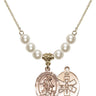 Guardian Angel Crystal Necklace | 3/4 inch | 6mm Beads   14kt Gold Filled