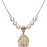 Lord Is My Shepherd Crystal Necklace | 3/4 inch | 6mm Beads   14kt Gold Filled