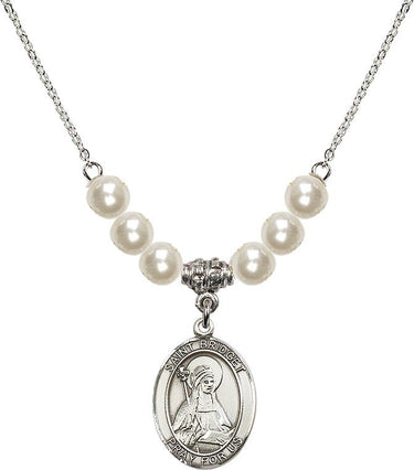 Collar de cristal de Santa Brígida de Suecia | 1,9 cm | Cuentas de 6 mm