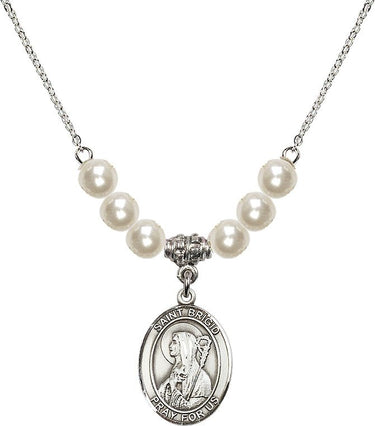 Collar de cristal de Santa Brígida de Irlanda | 1,9 cm | Cuentas de 6 mm