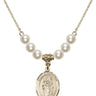 Saint Stanislaus Krakow Crystal Necklace | 3/4 inch | 6mm Beads   14kt Gold Filled