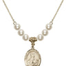 Saint Gemma Galgani Crystal Necklace | 3/4 inch | 6mm Beads   14kt Gold Filled