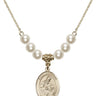 Saint Ambrose Crystal Necklace | 3/4 inch | 6mm Beads   14kt Gold Filled