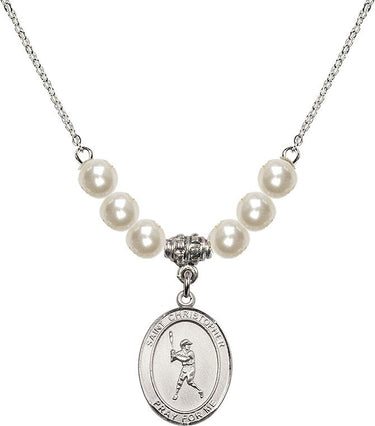 Collar de cristal de béisbol de San Cristóbal | 1,9 cm | Cuentas de 6 mm | N31-8150