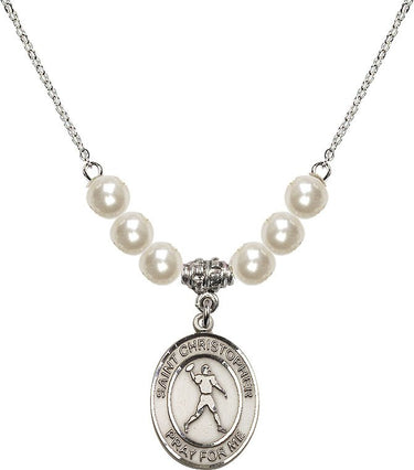 Collar de fútbol de cristal San Cristóbal | 1,9 cm | N31-8151