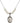 Saint Christopher Crystal Necklace | 3/4 inch | 6mm Beads   Sterling Silver
