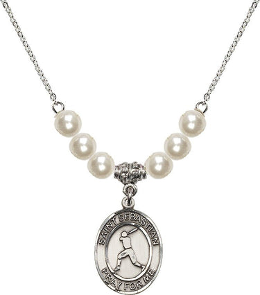 Collar de cristal con San Sebastián/Béisbol | 1.9 cm