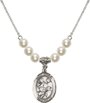 St. Cecilia Marching Band Crystal Necklace | 3/4 inch | 6mm Beads | N31-8179