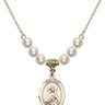 Saint Rita of Cascia Crystal Necklace | 3/4 inch | 6mm Beads   14kt Gold Filled
