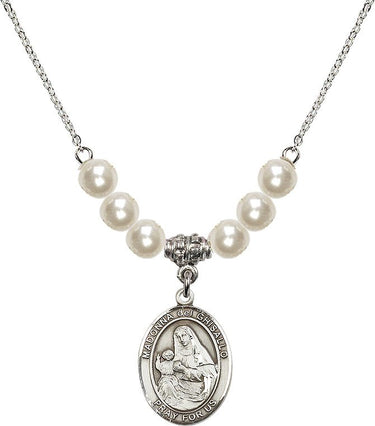 Collar de cristal Madonna del Ghisallo | 1,9 cm | Cuentas de 6 mm | N31-8203