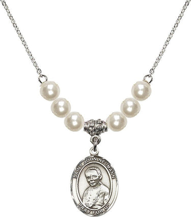 St. John Neumann Crystal Necklace | 3/4 inch | 6mm Beads