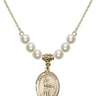 Saint Petronille Crystal Necklace | 3/4 inch | 6mm Beads   14kt Gold Filled