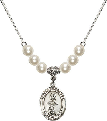 Collar de cristal de Santa Anastasia | 1,9 cm | Cuentas de 6 mm | N31-8213