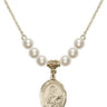 Saint Alexandra Crystal Necklace | 3/4 inch | 6mm Beads   14kt Gold Filled