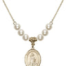 Saint Barnabas Crystal Necklace | 3/4 inch | 6mm Beads   14kt Gold Filled