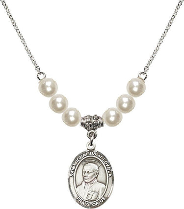 Collar de cristal de San Ignacio de Loyola | 3/4 pulgada | Cuentas de 6 mm | N31-8217