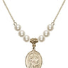 Holy Family Crystal Necklace | 3/4 inch | 6mm Beads   14kt Gold Filled