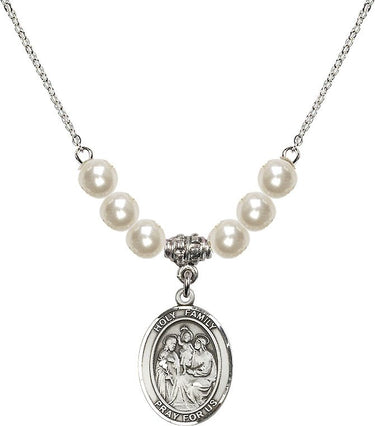Collar de cristal de la Sagrada Familia | 1.9 cm | Cuentas de 6 mm | N31-8218