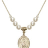 Our Lady of Perpetual Help Crystal Necklace | 3/4 inch | 6mm Beads   14kt Gold Filled