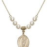 Saint Victor of Marseilles Crystal Necklace | 3/4 inch | 6mm Beads   14kt Gold Filled