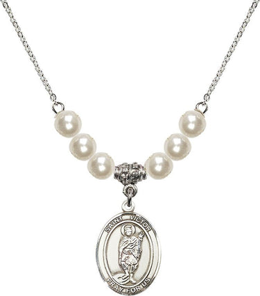 Collar de cristal de San Víctor de Marsella | 1,9 cm | Cuentas de 6 mm | N31-8223