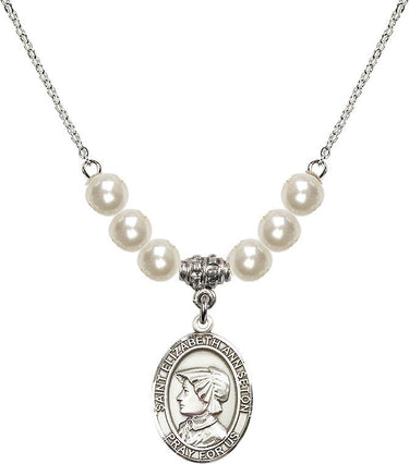 Collar de cristal de Santa Isabel Ana Seton | 1,9 cm | Cuentas de 6 mm | N31-8224
