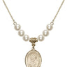 Saint Dominic Savio Crystal Necklace | 3/4 inch | 6mm Beads   14kt Gold Filled