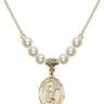 Saint Stephanie Crystal Necklace | 3/4 inch | 6mm Beads   14kt Gold Filled