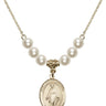 Our Lady of Lebanon Crystal Necklace | 3/4 inch | 6mm Beads   14kt Gold Filled
