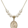 Our Lady of Hope Crystal Necklace | 3/4 inch | 6mm Beads   14kt Gold Filled