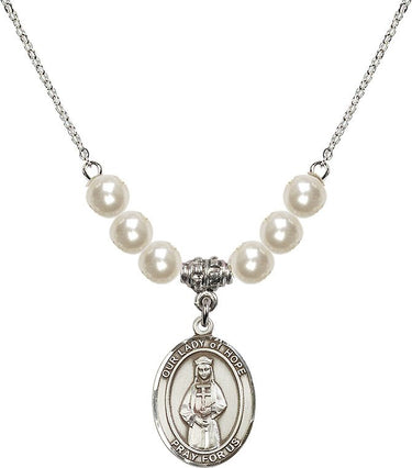Collar de cristal Nuestra Señora de la Esperanza | 3/4 pulgada | Cuentas de 6 mm | N31-8230