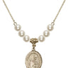 San Juan de la Cruz Crystal Necklace | 3/4 inch | 6mm Beads   14kt Gold Filled