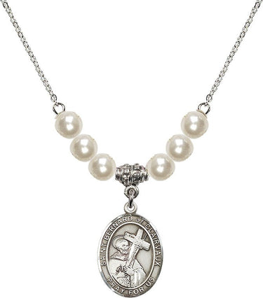 Collar de cristal San Bernardo de Claraval | 1,9 cm | Cuentas de 6 mm | N31-8233