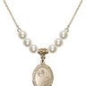 Cross Crystal Necklace | 3/4 inch | 6mm Beads   14kt Gold Filled