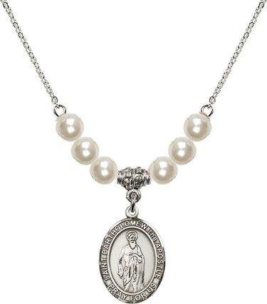 Collar de cristal del apóstol San Bartolomé | 1,9 cm | Cuentas de 6 mm | N31-8238