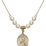Saint Matilda Crystal Necklace | 3/4 inch | 6mm Beads   14kt Gold Filled