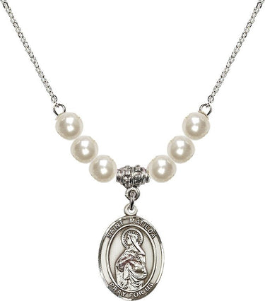 Collar de cristal de Santa Matilde | 1,9 cm | Cuentas de 6 mm | N31-8239