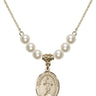 Our Lady of All Nations Crystal Necklace | 3/4 inch | 6mm Beads   14kt Gold Filled