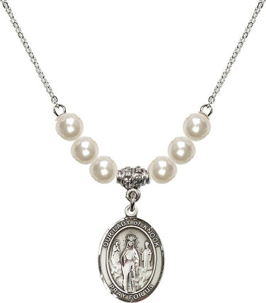 Collar de Cristal Nuestra Señora de Knock | 1.9 cm | Cuentas de 6 mm | N31-8246